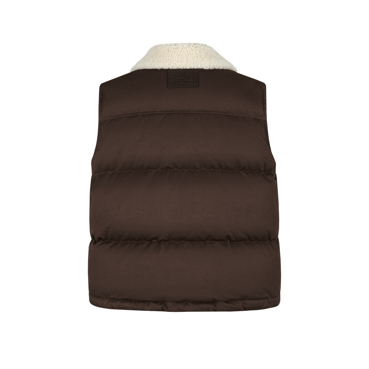 13DE MARZO Star Button Fur Collar Down Vest
