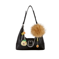 13DE MARZO Lollipop Chain Underarm Bag Black