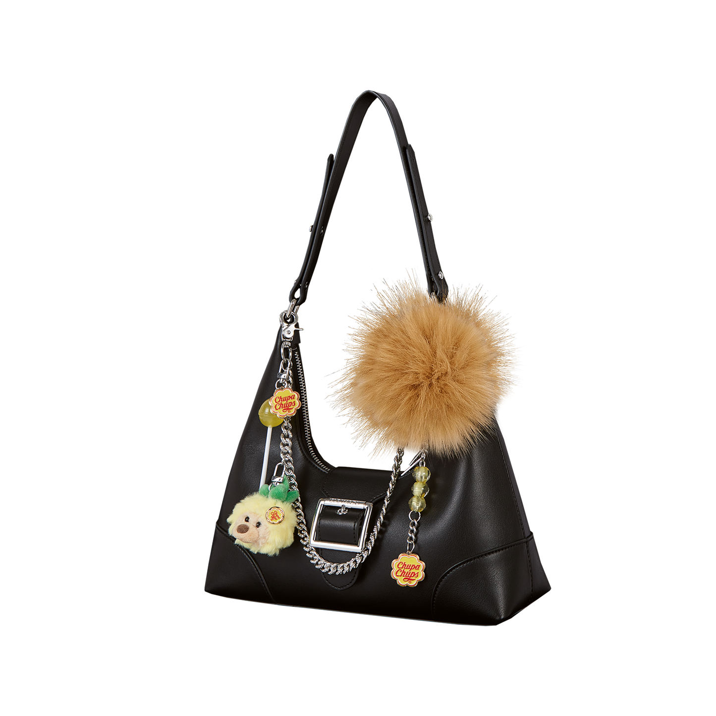 13DE MARZO Lollipop Chain Underarm Bag Black - 13DE MARZO