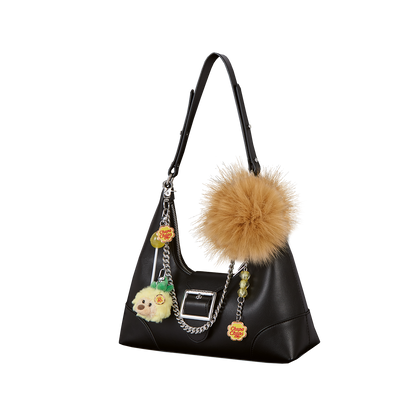 13DE MARZO Lollipop Chain Underarm Bag Black - 13DE MARZO