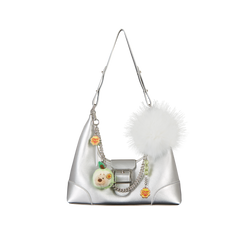 13DE MARZO Lollipop Chain Underarm Bag Silver