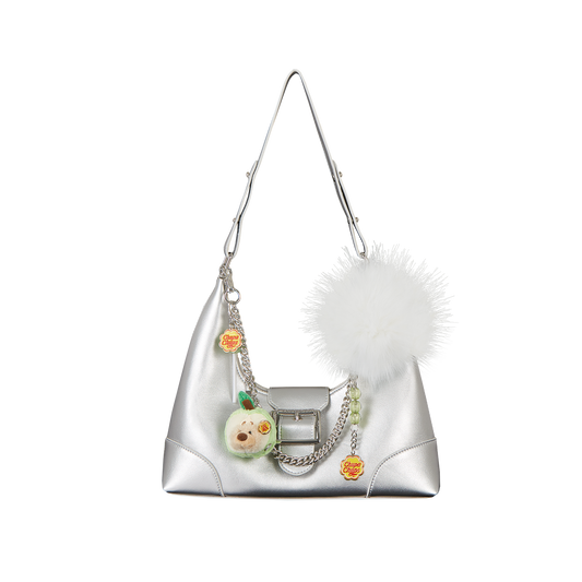 13DE MARZO Lollipop Chain Underarm Bag Silver - 13DE MARZO