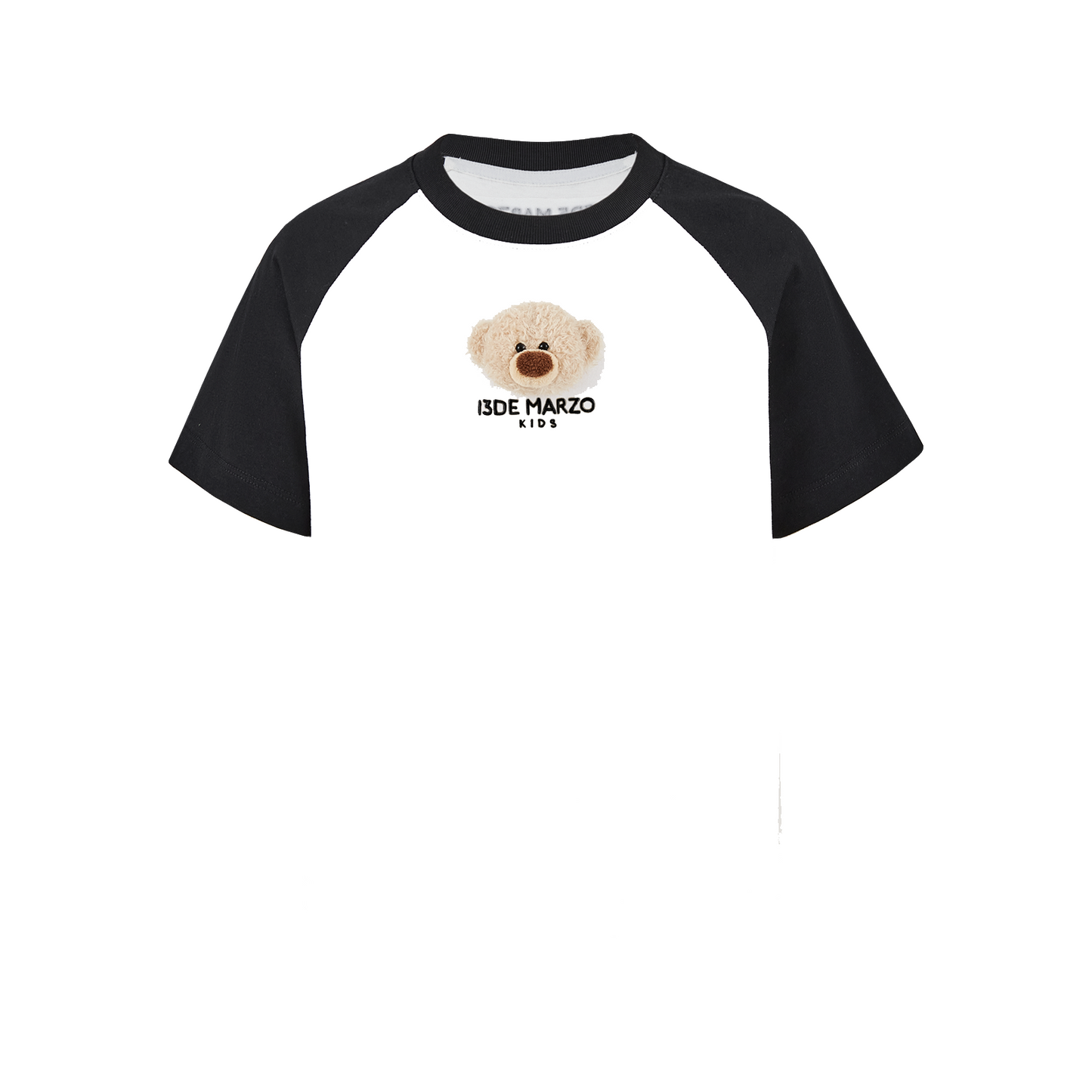 13DE MARZO BabyBear Raglan T-shirt Black - 13DE MARZO