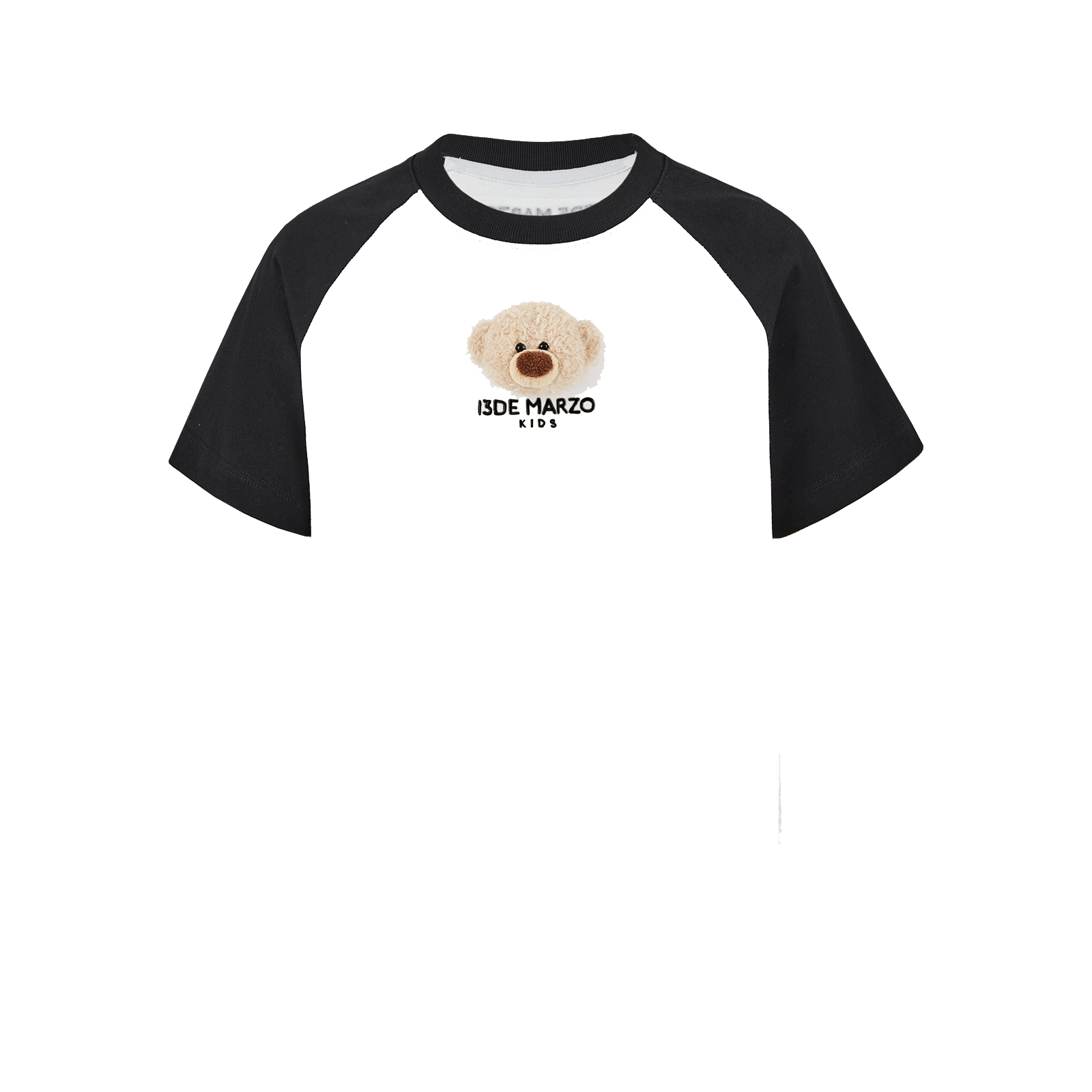 13DE MARZO BabyBear Raglan T-shirt Black - 13DE MARZO