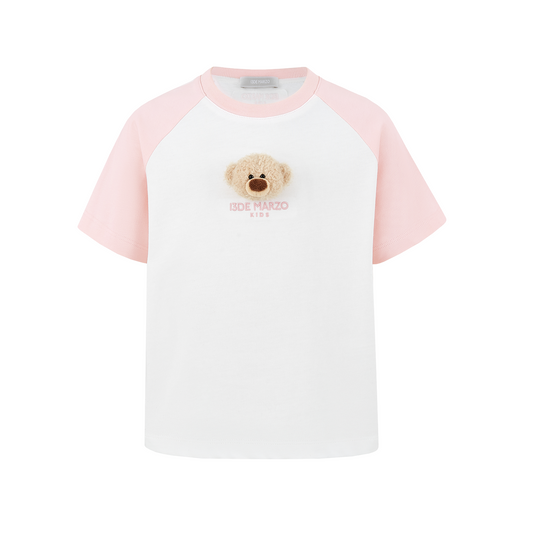 13DE MARZO BabyBear Raglan T-shirt Pink - 13DE MARZO