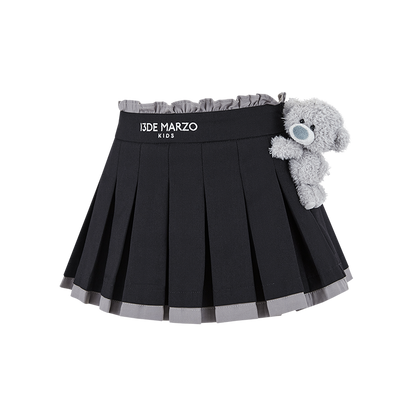13DE MARZO BabyBear Pleated Dress Black