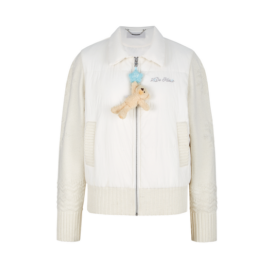 13DE MARZO Knit Spliced Padded Jacket - 13DE MARZO