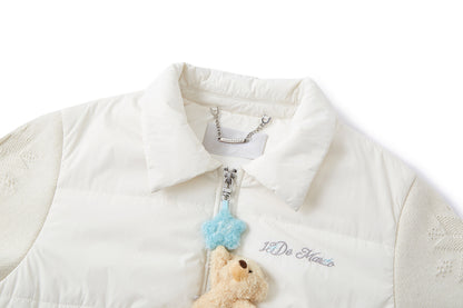 13DE MARZO Knit Spliced Padded Jacket