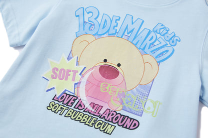 13DE MARZO BabyBear Bubblegum T-shirt Blue - 13DE MARZO
