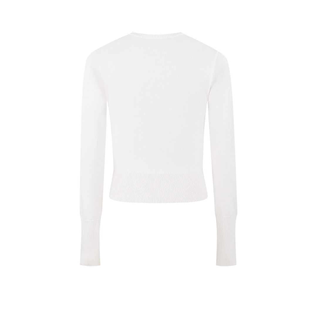 13DE MARZO Mini Logo Cardigan White