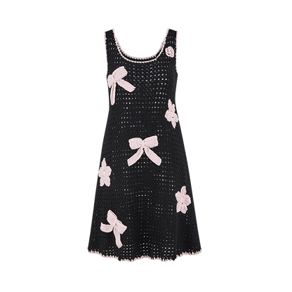 13DE MARZO Crochet Style Knitted Dress