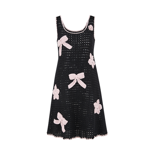 13DE MARZO Crochet Style Knitted Dress