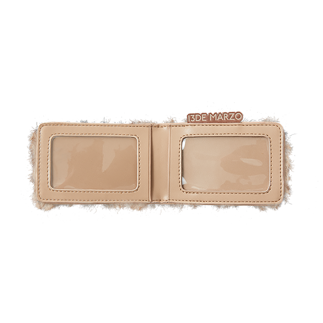 13DE MARZO Bear Fuzzy Card Holder