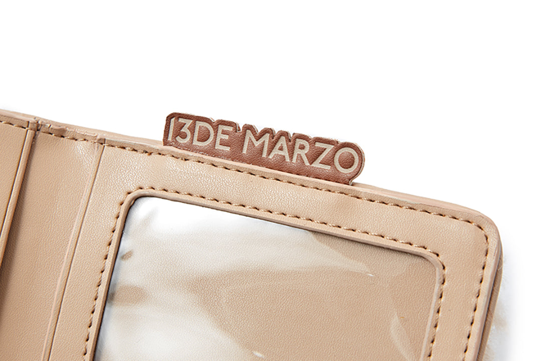 13DE MARZO Bear Fuzzy Card Holder