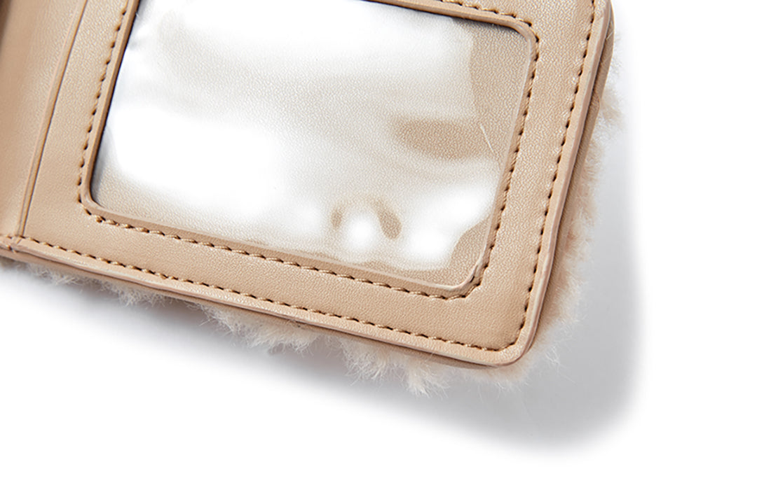 13DE MARZO Bear Fuzzy Card Holder