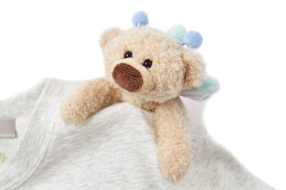 13DE MARZO Floral Bear Illustration T-Shirt Grey - 13DE MARZO