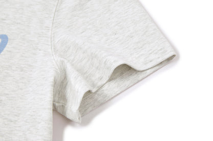 13DE MARZO Floral Bear Illustration T-Shirt Grey - 13DE MARZO