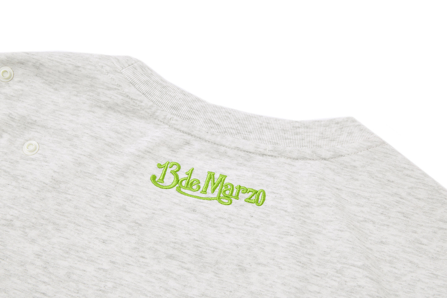 13DE MARZO Floral Bear Illustration T-Shirt Grey - 13DE MARZO