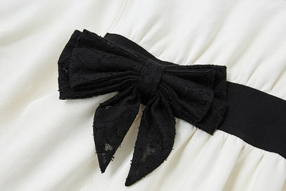 13DE MARZO Bow Detail Bear Print Sweatshirt