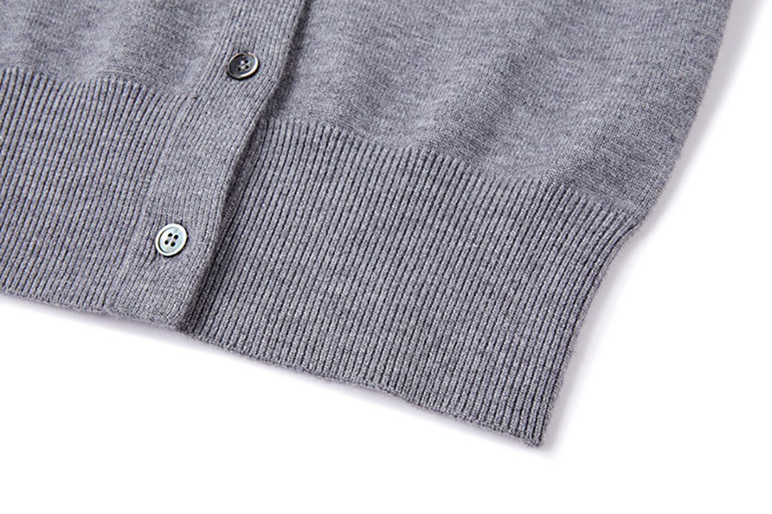 13DE MARZO Mini Logo Cardigan Grey