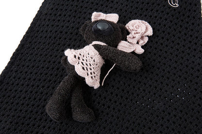 13DE MARZO Crochet Style Knitted Dress