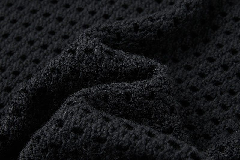 13DE MARZO Crochet Style Knitted Dress