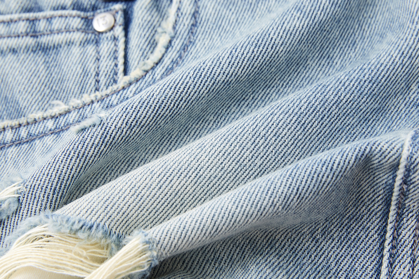 13DE MARZO Broken Bear Hot Jorts Blue - 13DE MARZO