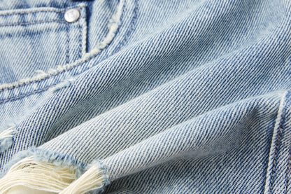 13DE MARZO Broken Bear Hot Jorts Blue - 13DE MARZO