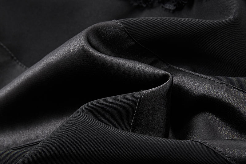 13DE MARZO Lace Panel Bow Long Dress