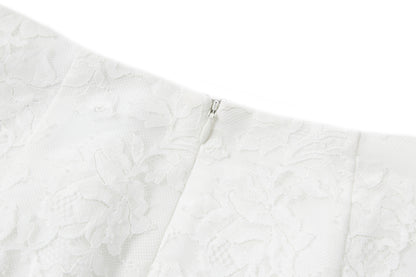 13DE MARZO Bow Lace Long Dress