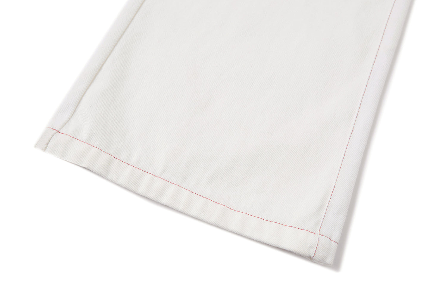 13DE MARZO Floral Bear Pocket Print Jeans White - 13DE MARZO