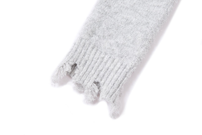 13DE MARZO Birthday Clown Bear Illustration Sweater Grey