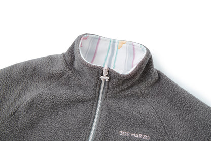 13DE MARZO Marzo Valley Fleece Print Jacket Grey