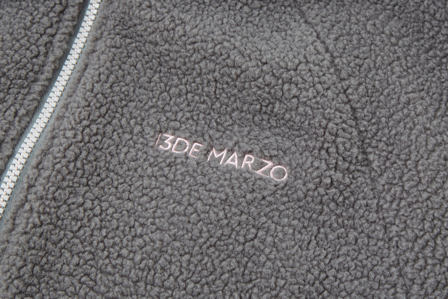 13DE MARZO Marzo Valley Fleece Print Jacket Grey
