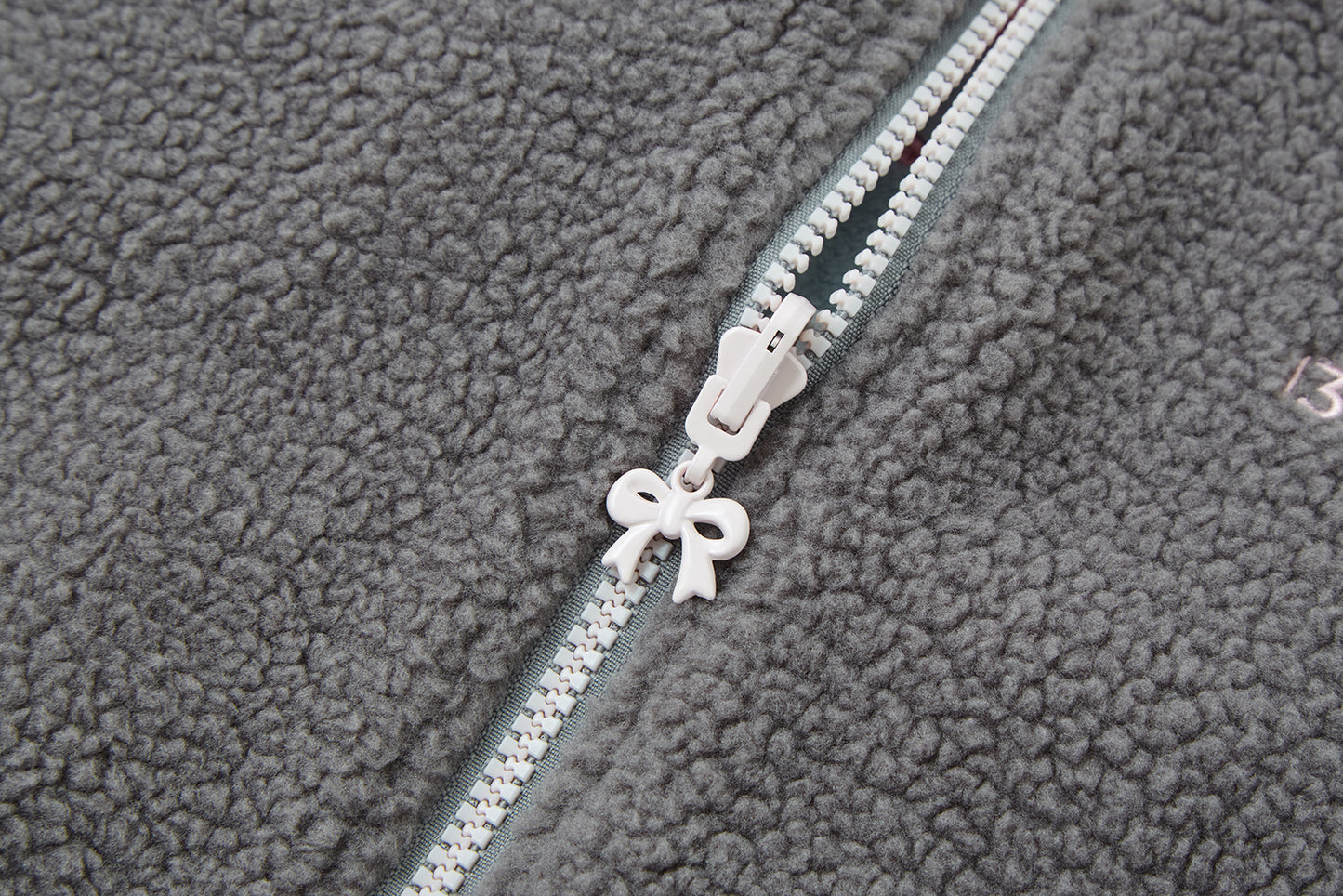 13DE MARZO Marzo Valley Fleece Print Jacket Grey