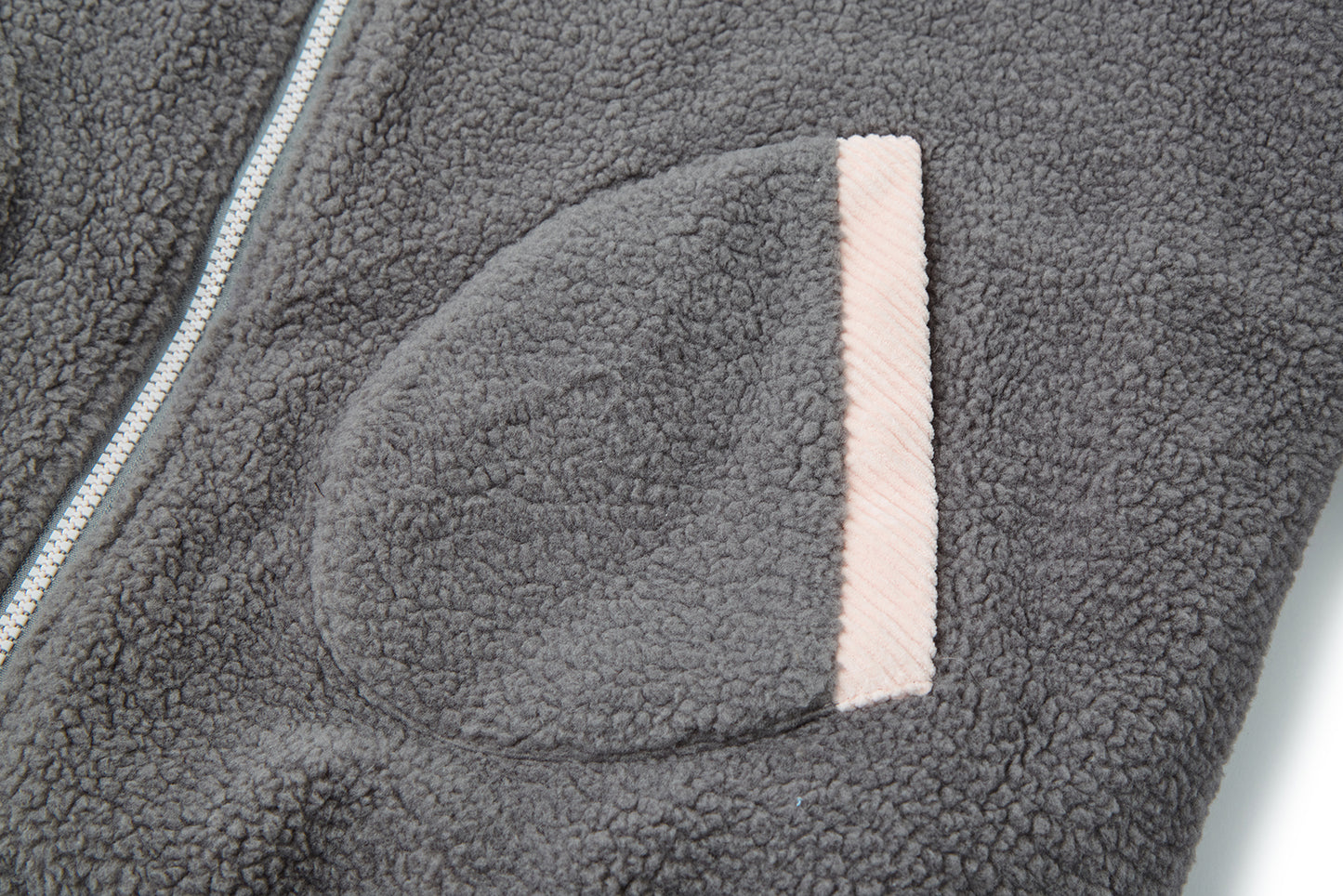 13DE MARZO Marzo Valley Fleece Print Jacket Grey