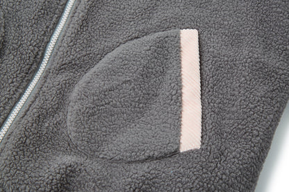 13DE MARZO Marzo Valley Fleece Print Jacket Grey