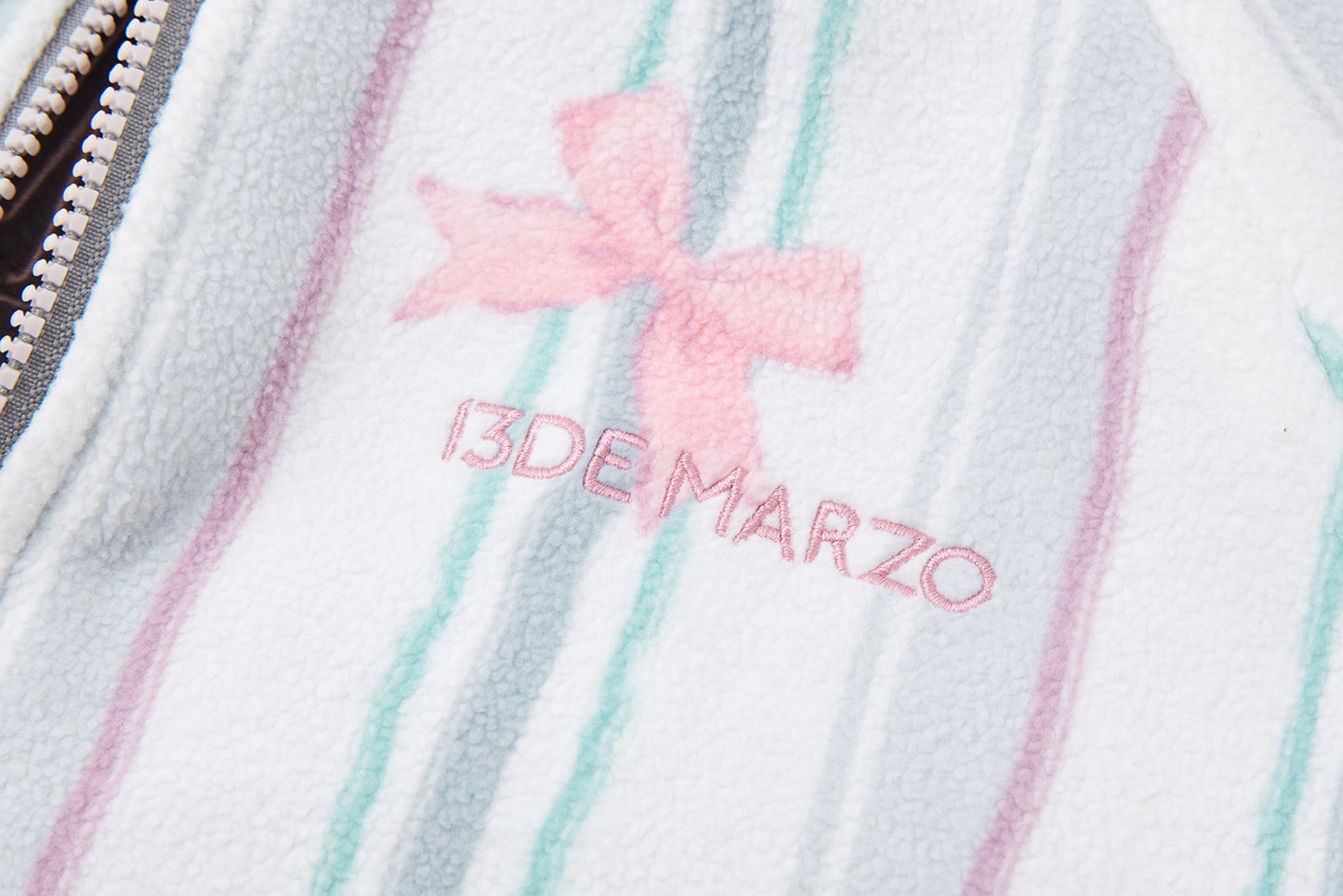 13DE MARZO Marzo Valley Fleece Print Jacket Grey