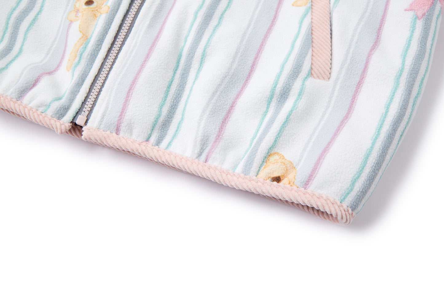 13DE MARZO Marzo Valley Fleece Print Jacket Grey