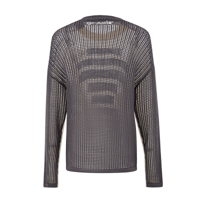 13DE MARZO Rebel Clown Bear Hollow Sweater White