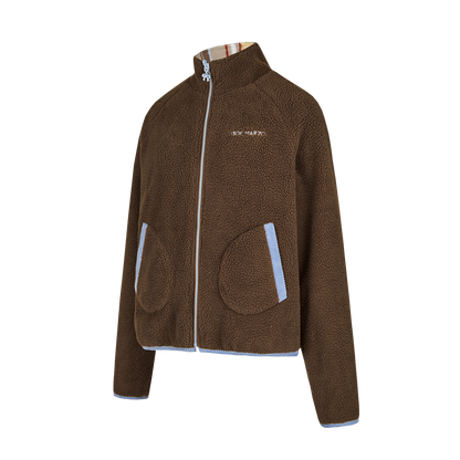 13DE MARZO Marzo Valley Fleece Print Jacket Brown