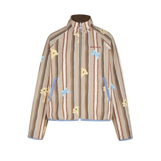 13DE MARZO Marzo Valley Fleece Print Jacket Brown