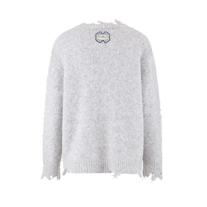 13DE MARZO Birthday Clown Bear Illustration Sweater Grey