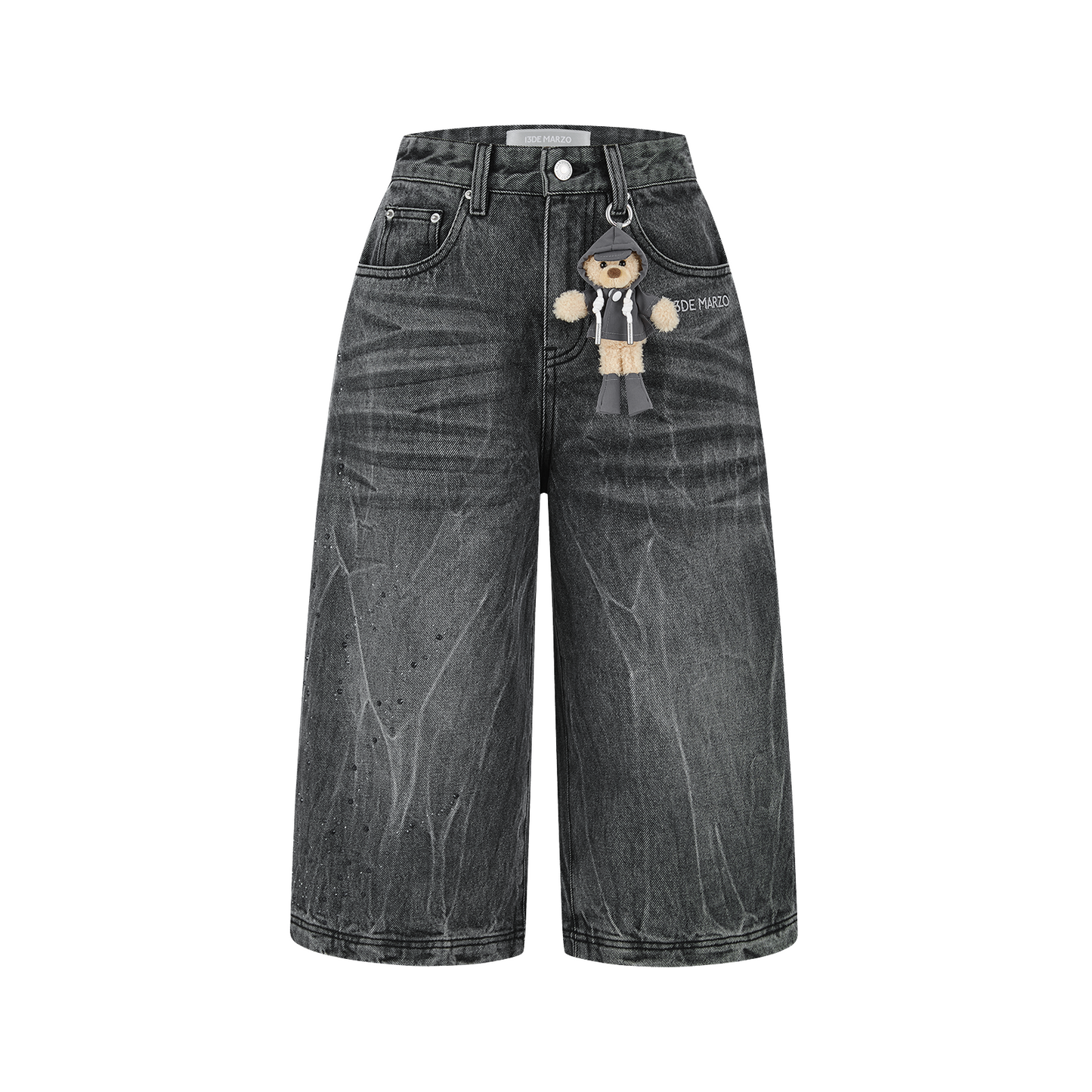 13DE MARZO Rainy Day Jorts Black