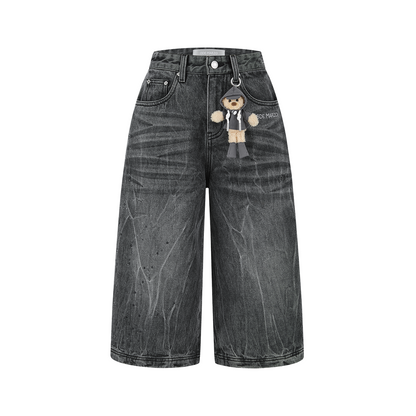 13DE MARZO Rainy Day Jorts Black