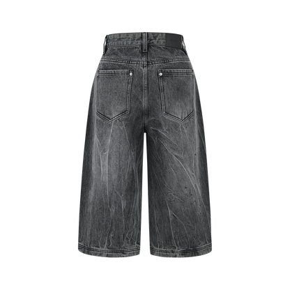 13DE MARZO Rainy Day Jorts Black