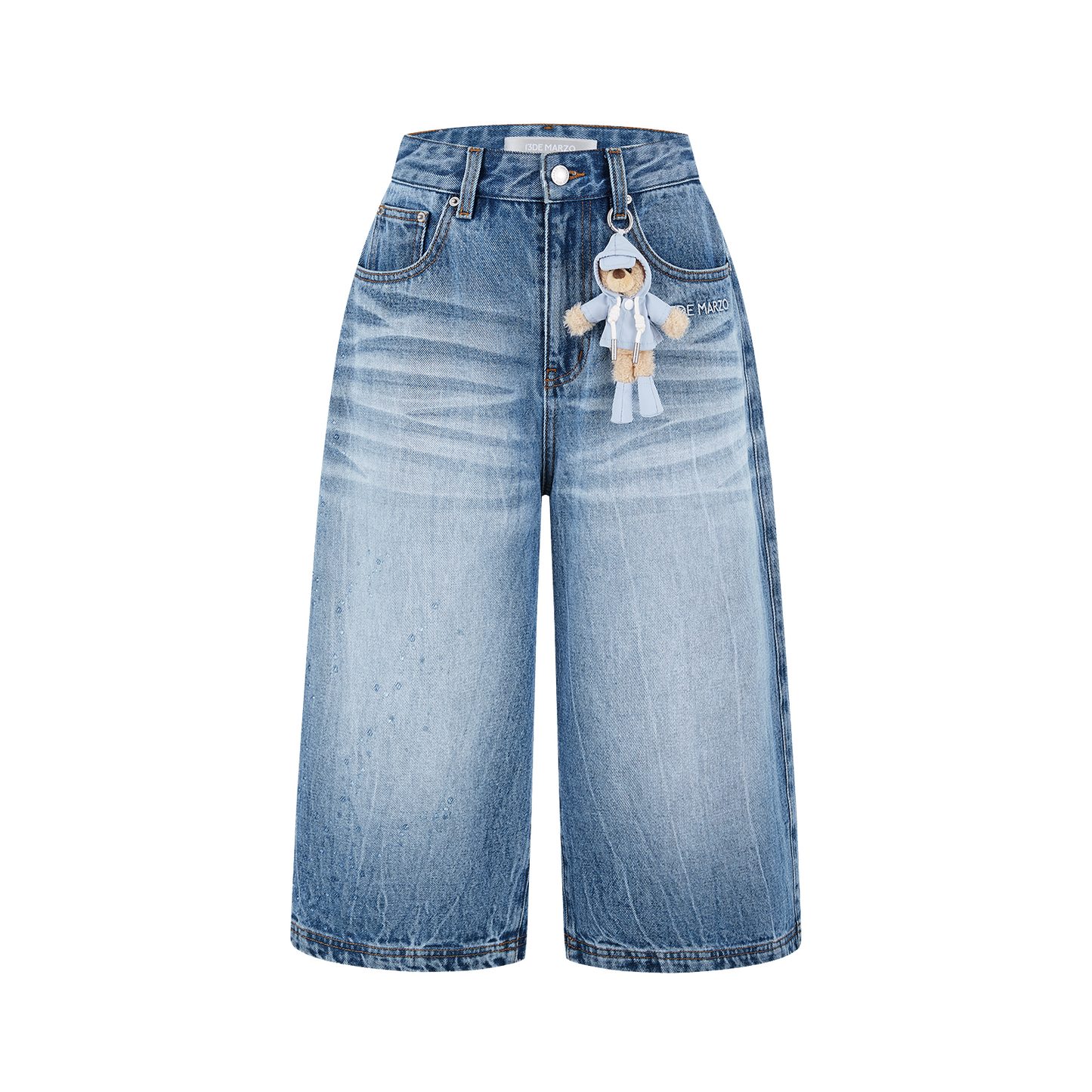 13DE MARZO Rainy Day Jorts Blue