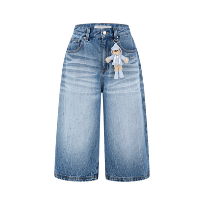13DE MARZO Rainy Day Jorts Blue