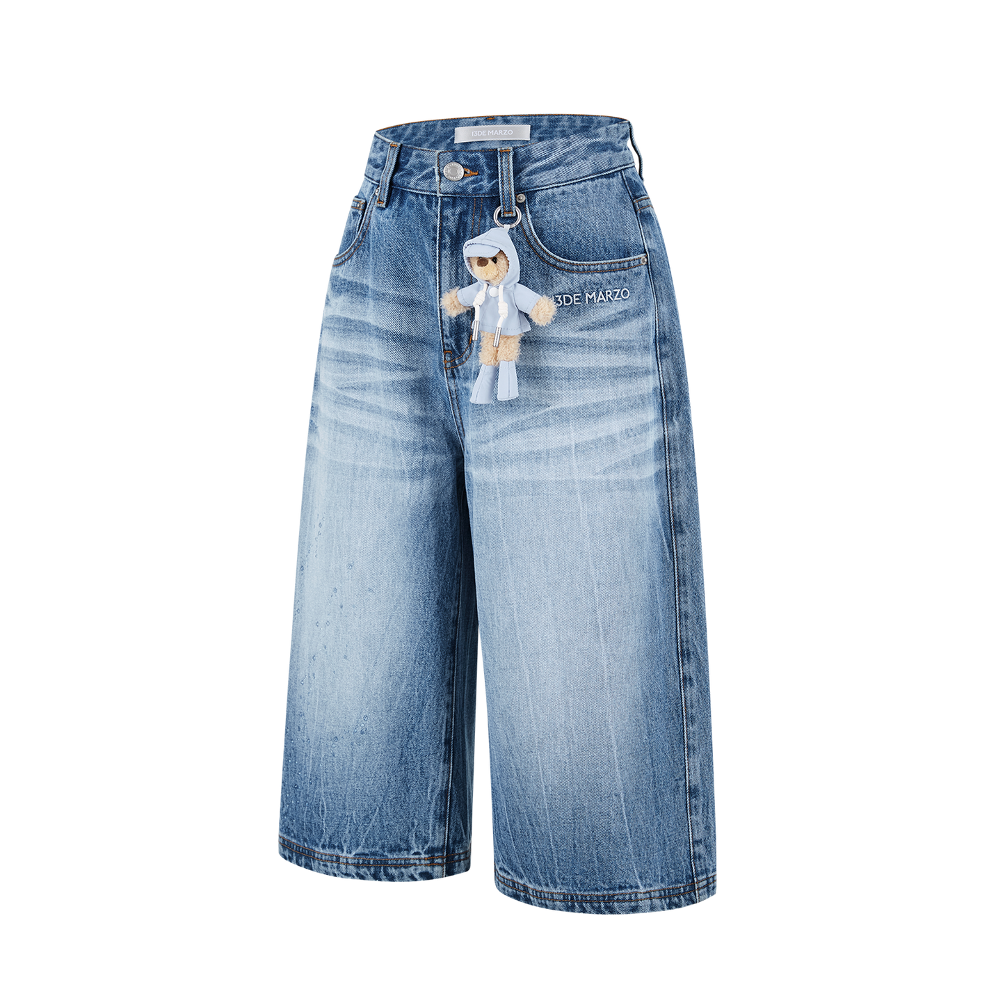 13DE MARZO Rainy Day Jorts Blue