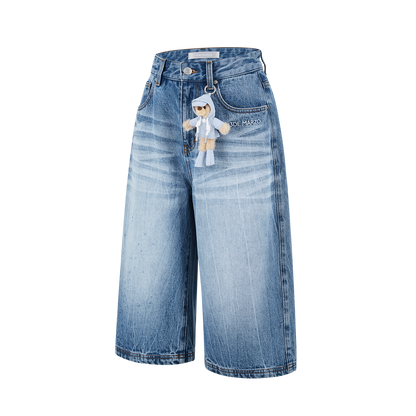 13DE MARZO Rainy Day Jorts Blue